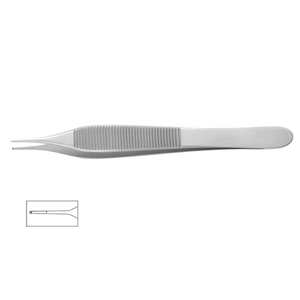 Pince à mouchoirs en acier inoxydable Adson manuelle avec plate-forme de suture 4.75 ''1x2 dents 0.9mm Instrument chirurgical certifié CE - Product Image 4
