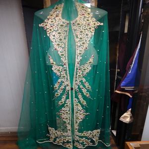 Las mujeres vestido bordado Kaftan marroquí takchita tela unstitched chaqueta - Product Image 4