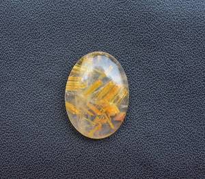 ควอตซ์ไหมทองธรรมชาติ Cabochon ผสมรูปร่างคุณภาพสูงไหมทอง - Product Image 4