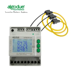 Three-phase electric meter ethernet flexible CT Rogowski coils UPM209RGW Algodue Made in Italy Power Meter