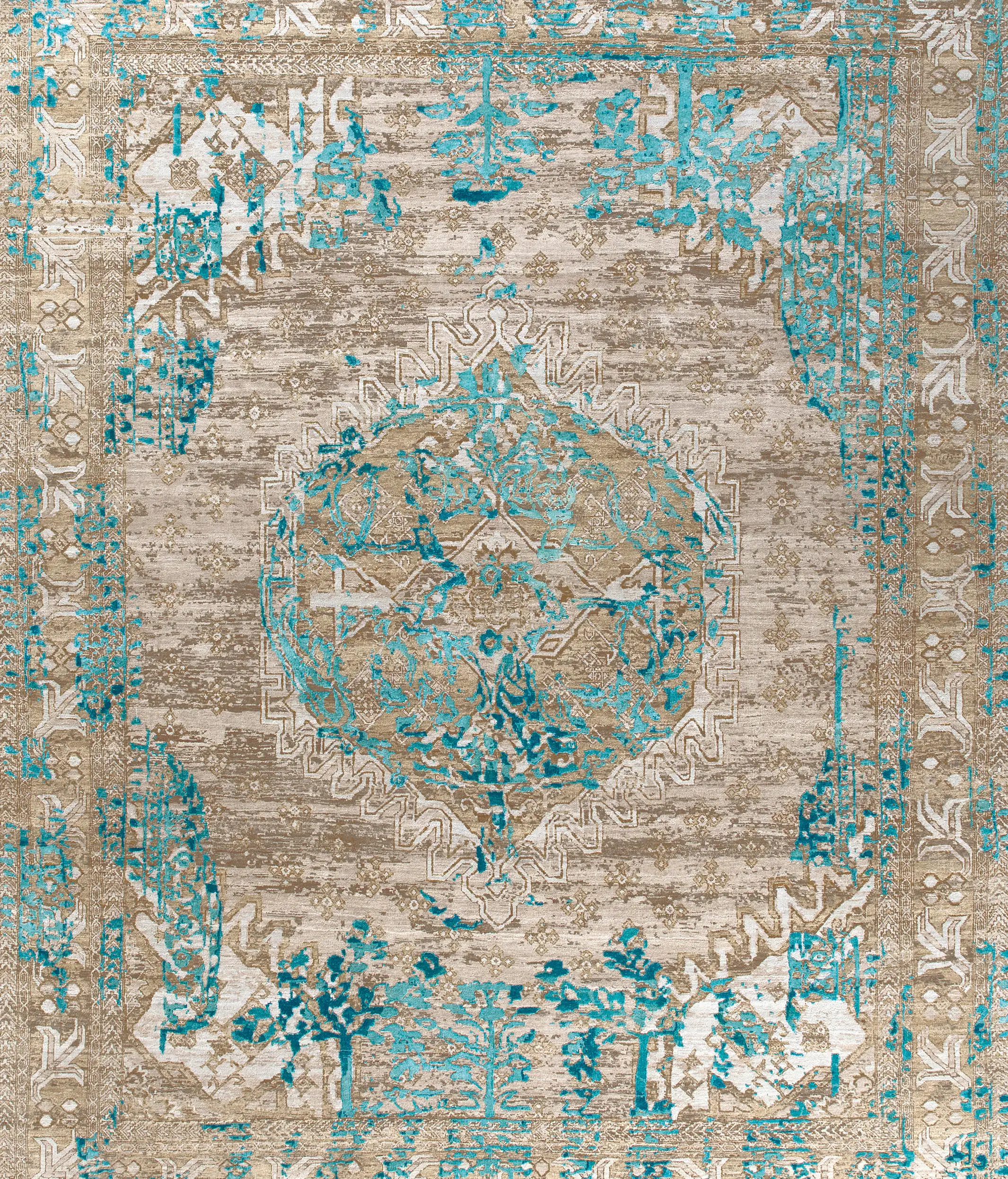 VINTAGE PATTERN LUXURY HANDWOVEN CARPET