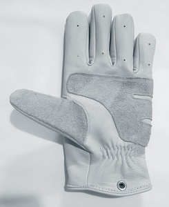 Guantes de cuero de piel de cabra amarilla 2025, guantes de trabajo de seguridad de utilidad con estilo mecánico en vivo, venta al por mayor para uso en exteriores - Product Image 5