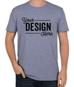 Camiseta ajustada gris brezo Bella Canvas Tri-blend camiseta Diseña tu propio logotipo personalizado camisetas de manga corta - Product Image 4