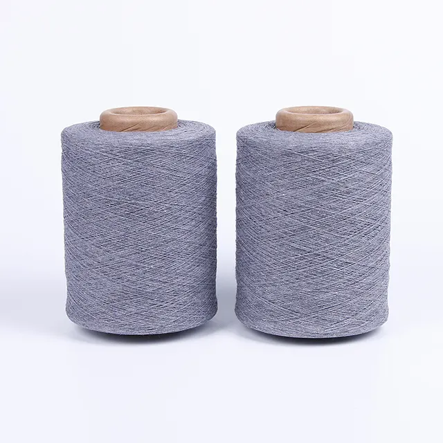 リサイクルポリエステル漂白手編みデニム持続可能な綿混紡糸、オープンエンド/OEテクニクス