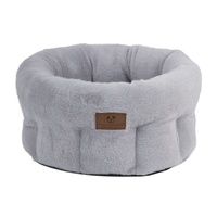 Peppy Buddies Luxus warmes Plüsch Kunst pelz Donut Hunde bett mit weichem Kissen rundes Haustier bett für kleine Hunde und Katzen