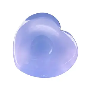 Calcedonia de piedras preciosas sueltas de alta calidad, corte de corazón de 13mm en azul/rosa/amarillo/blanco aguamarina para collares, venta al por mayor de fábrica - Product Image 1