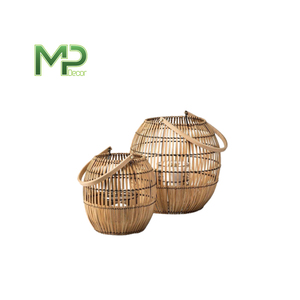 Bamboo Woven <b>Storm</b> Lantern Handle Indoor Outdoor Home Decor Candle Holder Jar Other Types Candle Holders Lanterns for Candles - Product Image 3