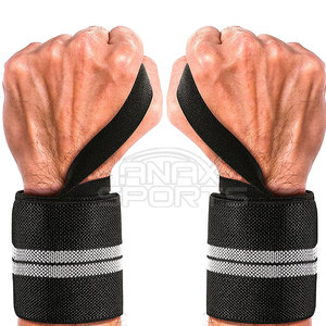 Muñequeras de neopreno con logotipo personalizado para entrenamiento cruzado, levantamiento de pesas, ejercicio de gimnasio - Product Image 2