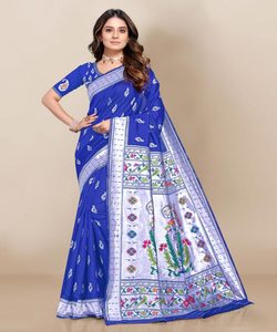 Banarasi saree en jacquard de soie avec chemisier vêtements pour femmes dames fête festival vêtements quotidiens sari en soie de coton doux vêtements à bas prix en gros - Product Image 5