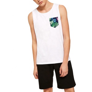 OEM al por mayor de encargo de los hombres sin mangas de gimnasio camiseta sin mangas de talla grande esencial de entrenamiento de poliéster ropa deportiva bordado de corte Fitness Tops - Product Image 3