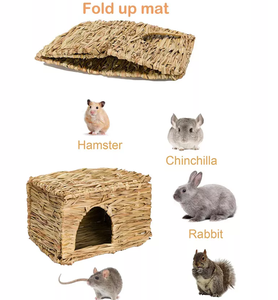 Casa tejida de hierba Natural para jugar, cama oculta para conejos, hámsters, Chinchillas, animales pequeños, venta al por mayor - Product Image 5