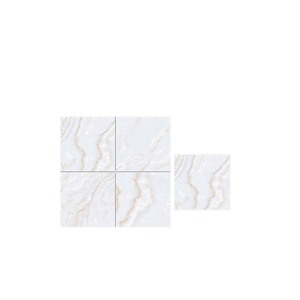 600x600mm กระเบื้องปูพื้นห้องครัวดีไซน์เรียบง่ายสีขาวเป็นสีเทา - Product Image 1