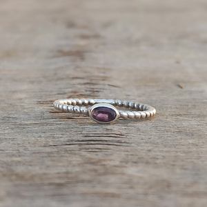 แหวนพลอยอเมทิสต์ธรรมชาติเครื่องประดับอัญมณีเงินสเตอร์ลิง925จากนักออกแบบใหม่ - Product Image 1