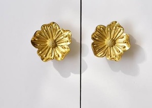 Tuyệt Vời Hoa Thiết Kế Tay Nắm Cửa Bộ <span class=keywords><strong>2</strong></span> Cho Nhà Đồ Nội Thất Khách Sạn Cửa Cửa Cửa Xử Lý Đơn Giản Rắn Thiết Kế Kim Loại Núm Xử Lý Núm - Product Image 3