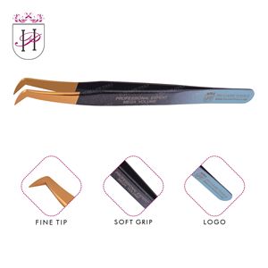 Vevor — pince à épiler, dispositif professionnel pour Extension de cils, de couleur noir et bleu ciel, enduit de diamants, étiquette privée - Product Image 2