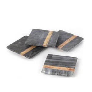 Sous-verre en marbre décoratif fait à la main ensemble de 4 tasses à café et à cocktail pour boire de la bière forme personnalisée de qualité supérieure article de cuisine à usage quotidien - Product Image 6