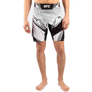 Faça seus próprios shorts Mma em branco personalizados, calção de treino para boxe, roupa esportiva masculina personalizada 100% poliéster