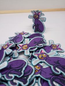 Custom 3D Machine Embroidery Patch 100% Fabric PU Service <b>Cats</b> Animal Logo with Iron-<b>On</b> Badges 100% Machine Embroidery Patches - Product Image 5