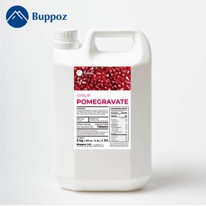 น้ำเชื่อมทับทิม 5 กก. บรรจุขวด ฮาลาล HACCP สำหรับร้านชานมไข่มุก จำหน่ายส่ง - Product Image 1