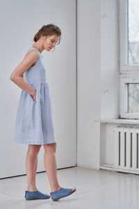 Traditional latest design yellow color crepe fabric o-neck sleeveless <b>knee</b>-<b>length</b> said pock for sexy women linen <b>dress</b> - Product Image 3