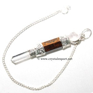 Avec une bonne qualité d'oeil de tigre 3pcs Pendules de baguette: Oeil de tigre 3pcs Pendules de baguette à vendre Pendule de cristal de chakra de guérison - Product Image 1