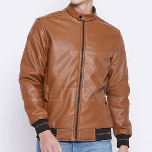 Low MOQ <b>Men</b> Wear Top Fashion Flop Leather <b>Jacket</b> Quick Dry Breathable <b>Men</b> Flop Leather <b>Jacket</b> - Product Image 1