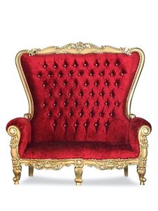 Midcentury Tufted Durable <b>Gold</b> Finish Queen Carved Fabric Leisure Chair with Solid Wood Frame for Living Room - Product Image 1