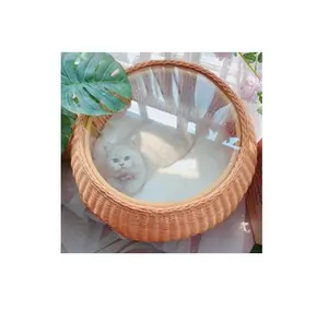 Neue Marke Round Wicker Rattan Haustier bett Wasser Hyazinthe Haustier haus/Rattan Haustier haus gewebt für Katzen/Hunde Handwerk
