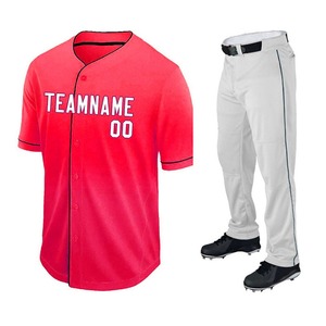 Maillots de baseball 2024 personnalisés imprimés par transfert thermique pour hommes, ensembles de vêtements de sport respirants OEM pour adultes et en cuir - Product Image 3