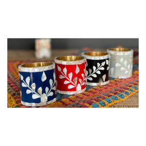 Mix Inlay Design Mother Of Pearl Bone Bakhoor Burner For Ramadan - Product Image 1
