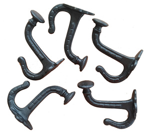 Prix d'usine Vintage Double serviette patère noir Texture rustique montage mural fer matériel finition unie pour industriel - Product Image 4