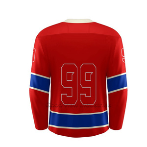 Maillot de Hockey sur glace avec col en v, maillot sur mesure, 100% Polyester, nouvelle collection, offre spéciale - Product Image 2