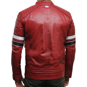 แจ็คเก็ตหนัง Real Sheep Biker,เสื้อแจ็คเก็ตดีไซน์แฟชั่นฤดูหนาวสำหรับผู้ชาย - Product Image 6