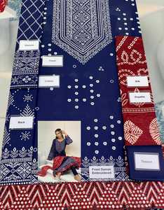 Indian Designer Inspired Pakistani Lawn <b>Dress</b> Embroidered Salwar Kameez Silk Printed Dupatta Unstitched <b>Viscose</b> Cotton Material - Product Image 6