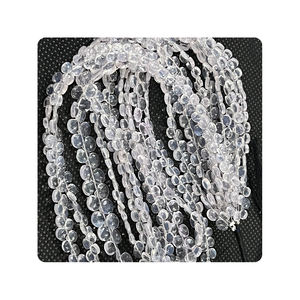 Venta al por mayor de cuarzo transparente facetado en forma de corazón cuentas de piedra de calidad superior para la fabricación de joyas tamaño 5-5,5mm 8 en listo para enviar - Product Image 4