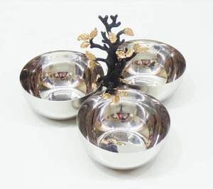 Bol de service pour noix et pommes de terre, vaisselle de cuisine et de restaurant d'hôtel, plateau à salade en métal au Design moderne, de taille personnalisée - Product Image 4