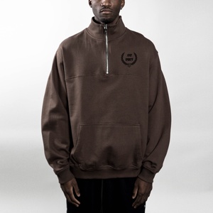 Sweatshirts personnalisés 100% coton de haute qualité pour hommes pull oversize 1/4 Zip Half Zip Neck Quarter Fashion Crewneck Plain Winter - Product Image 2