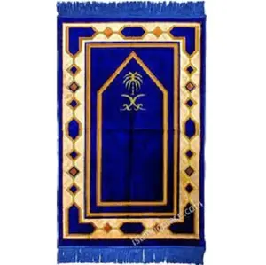 Custom printed Logo travel prayer rug Muslim pocket prayer mat waterproof polyester