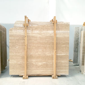 2023 New Arrival Premium Quality 2cm Matt Honed Travertine <b>Slab</b> Tile Classic Vein Cut 1 Year Marble Polished for Modern Hotel - Product Image 1