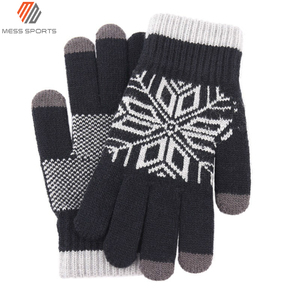 MESS SPORTS Smartphone Texting Touchscreen Running Warm Checked Knit Winter <b>Gloves</b> Cotton & Customized - Product Image 3