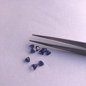 Piedra Natural de iolita para fabricación de joyas, piedra preciosa suelta de 5mm con facetas de trillón de corte, venta al por mayor, precio de fábrica - Product Image 1