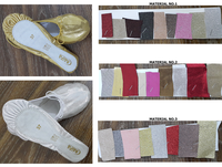 Chaussures de ballet souples en cuir doré de conception personnalisée pour femmes chaussures de danse plates confortables