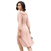 Robes Décontractées Grande Taille Haut de Gamme pour Femmes, Modèle Tailleur avec Fermetures Éclair, Longueur Cheville, Coupe Évasée, en Polyester/Coton, Taille Naturelle, Col en V