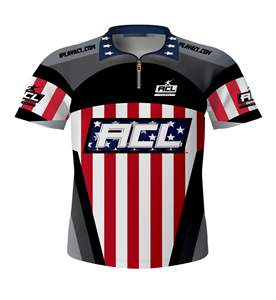 CUSTOMIZES CORNHOLE JERSEYS WITH FULL SUBLIMATED WITH <b>3</b>/<b>4</b> AND ALSO O NECK STYLE - Product Image 1