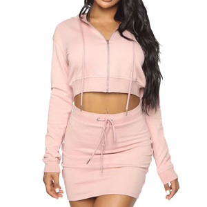Hot Sale <b>Crop</b> <b>Top</b> Hoodies With Sexy Shorts Fleece Made for Women - Product Image 6