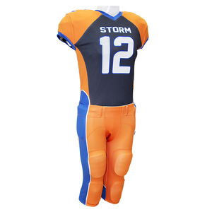 2022 jeunes uniformes de Football américain respirant attirail sergé Jersey ensemble personnalisable plaine chemise pantalon grande taille Option - Product Image 3