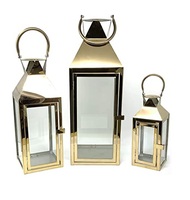 Lanterne à bougie de Noël moderne en acier inoxydable et en verre avec couleur personnalisée pour la décoration de la maison, mariage
