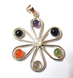 Pendentifs en forme de fleur pour Chakra, vente en gros, - Product Image 1