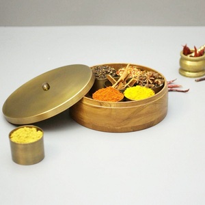 กล่องเครื่องเทศไม้พร้อมฝาโลหะกล่องเครื่องเทศเครื่องครัว - Product Image 2
