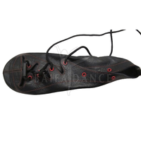Chaussures de danse écossaise élégantes en cuir véritable noir, confortables, à lacets, avec doublure en coton